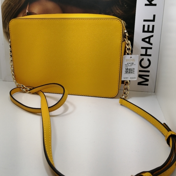 New Micheal Kors Cross body Jasmine Yellow - Picture 7 of 7